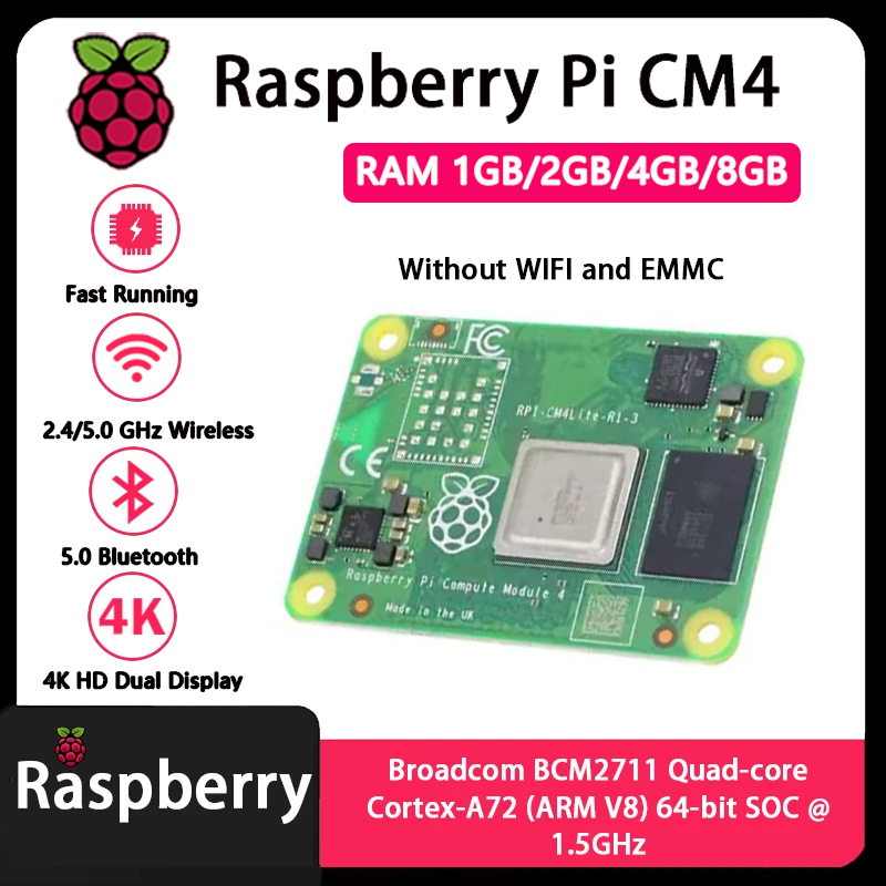 Raspberry Pi CM4 1GB/2GB/4GB/8 - Raspberry Pi Compute Module 4 8Gb 32Gb Emmc avaliação e preço